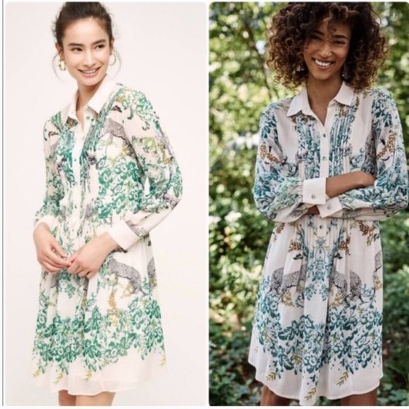 Anthropologie Dresses & Skirts - SOLD Anthro Maeve Jungle Ria Drop-waist Dress